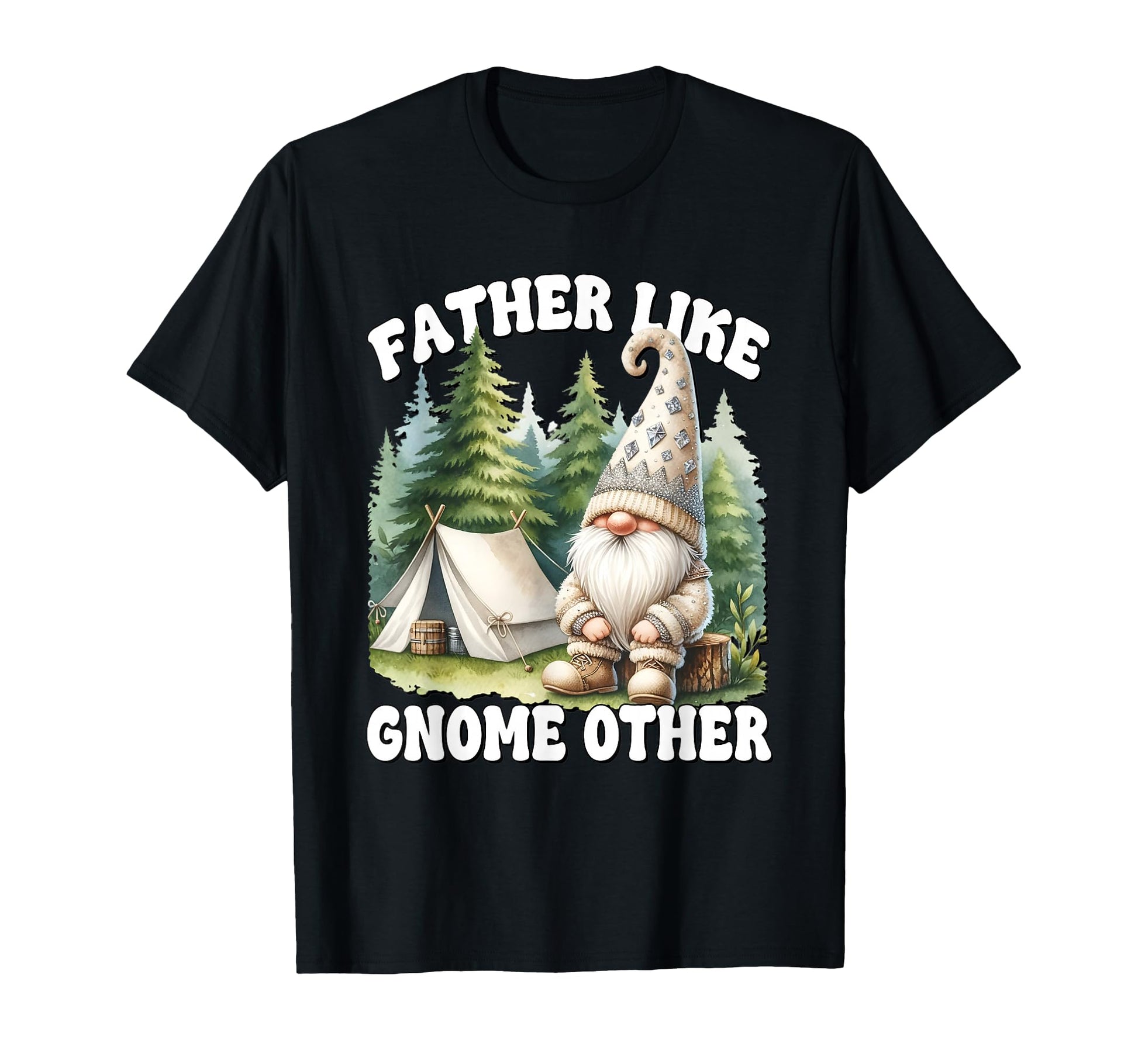 Fathers Day Camping Gnome Papa T-Shirt - Fun Novelty Design Men Women - T-Shirt, Sweatshirt, Hoodie