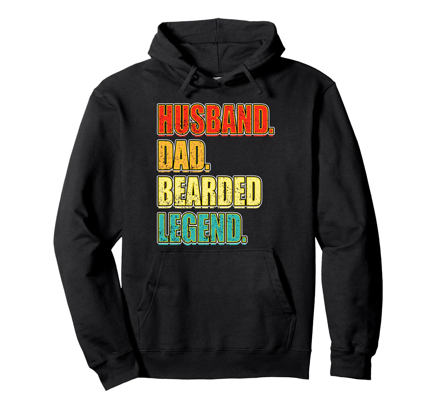 Husband Dad Bearded Legend Fathers Day Hoodie - Fun Novelty Design Unisex - T-Shirt, Sweatshirt, Hoodie