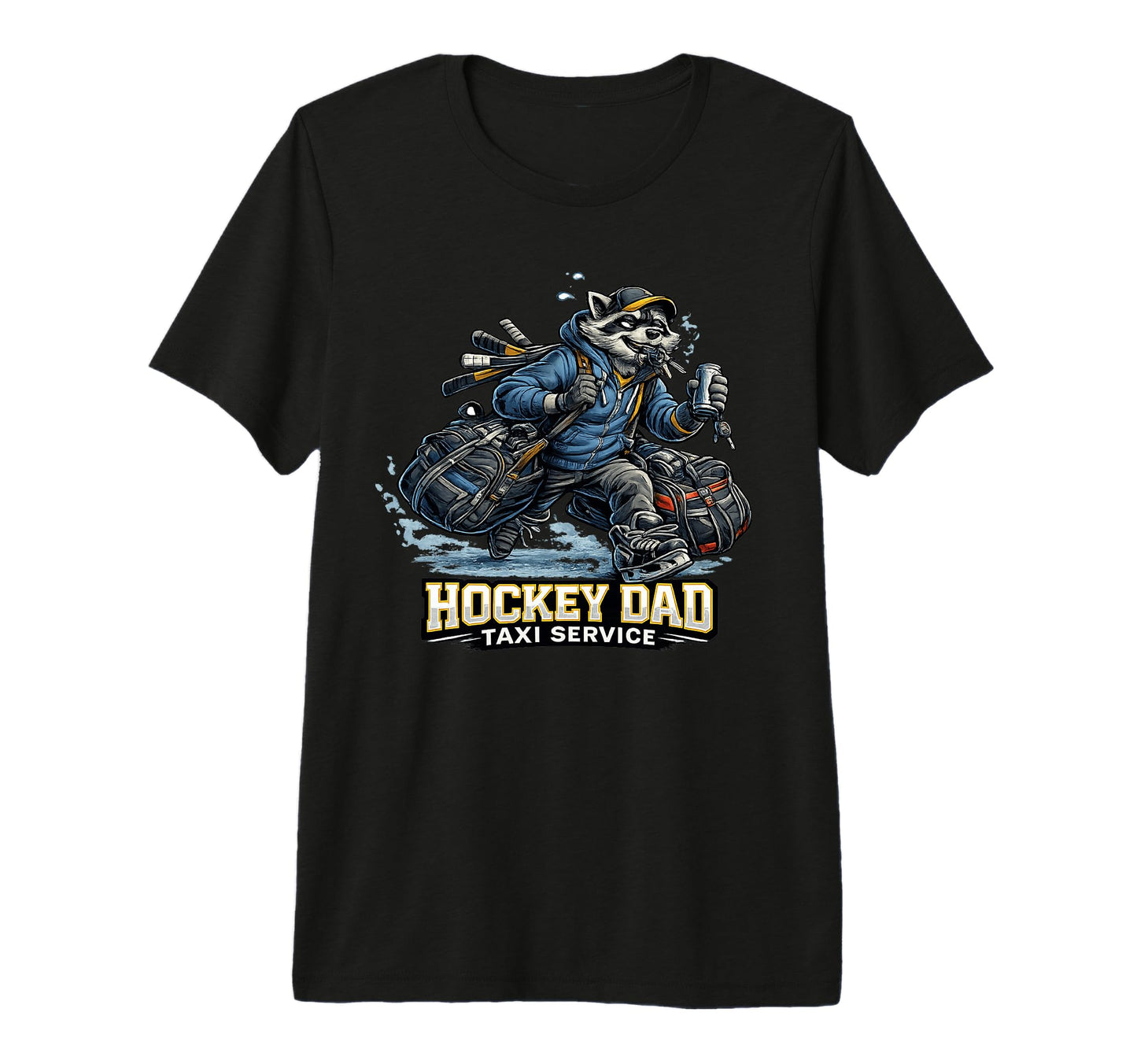 Mens Hockey Dad Team Taxi Service T-Shirt - Casual Everyday Wear Men Women - T-Shirt, Sweatshirt, Hoodie