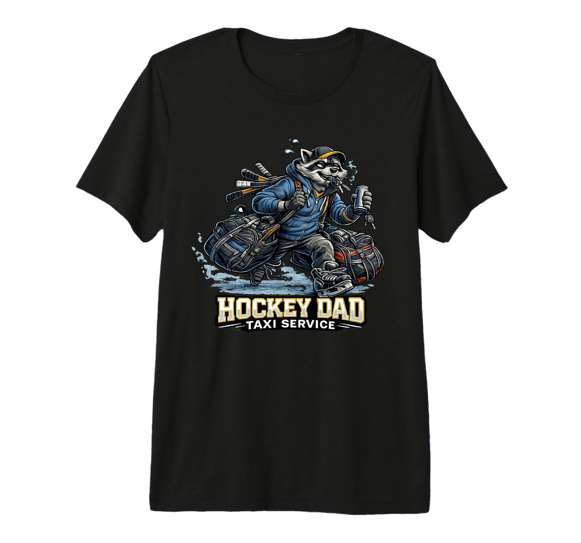 Mens Hockey Dad Team Taxi Service T-Shirt - Casual Everyday Wear Men Women - T-Shirt, Sweatshirt, Hoodie