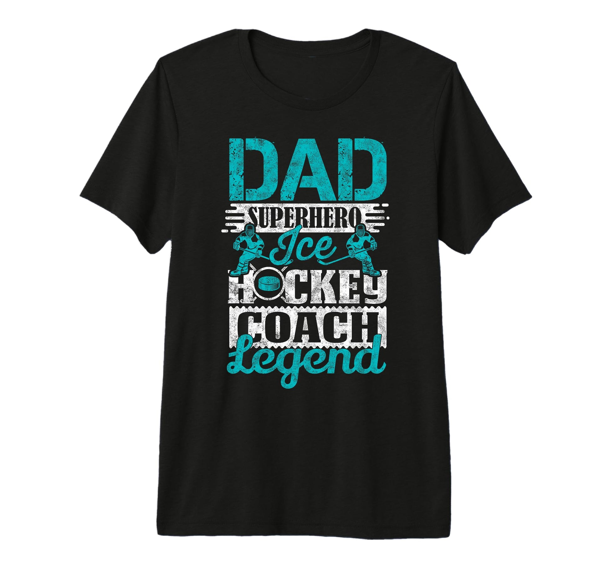 Dad Ice Hockey Coach Fathers Day Ice T-Shirt - Aesthetic Graphic Unisex - T-Shirt, Sweatshirt, Hoodie