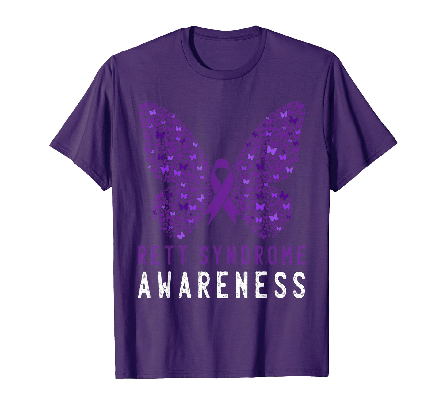Rett Syndrome Awareness Butterfly T-Shirt - Custom Art Print Men Women - T-Shirt, Sweatshirt, Hoodie