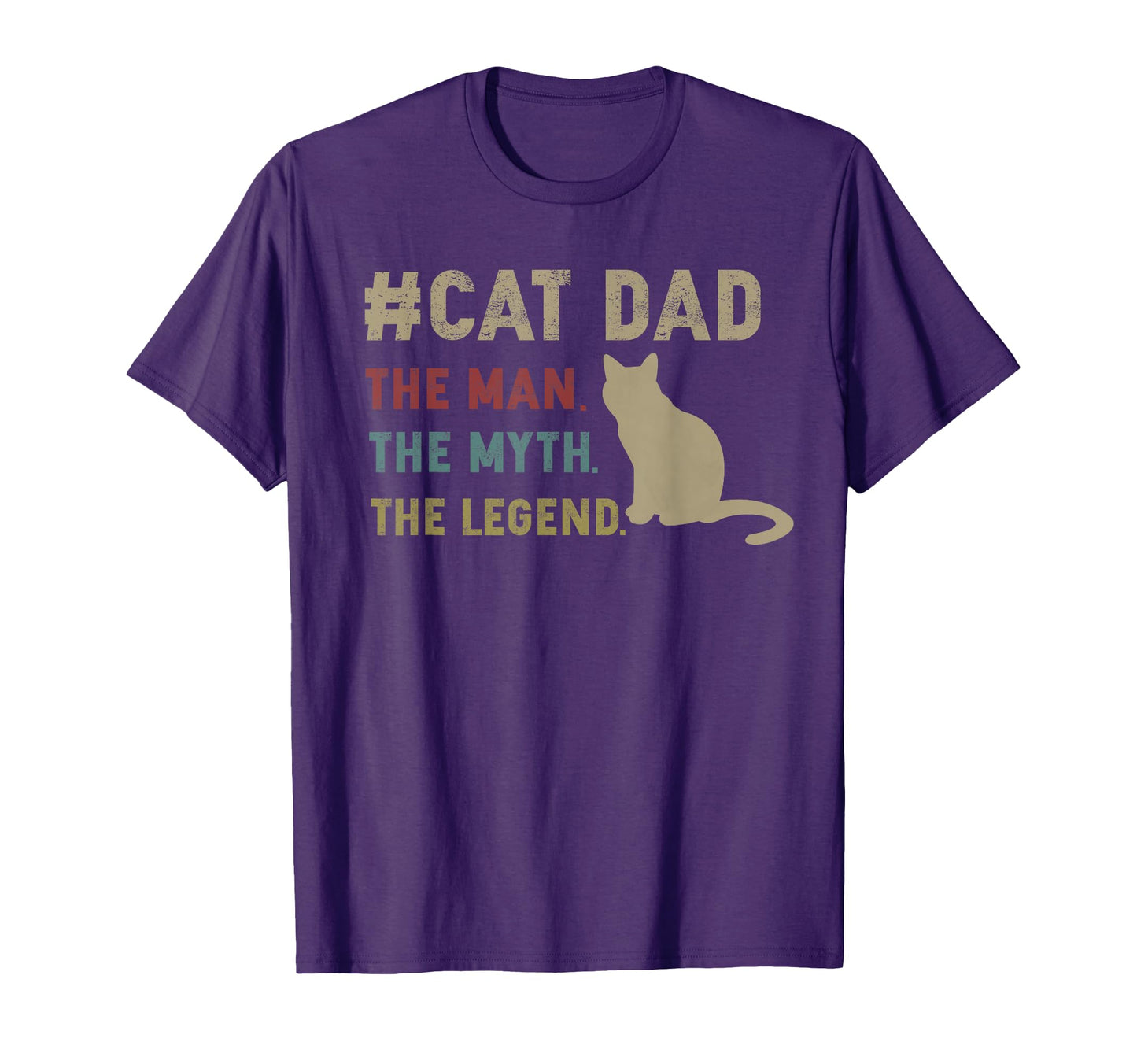 Cat Dad Myth Legend Gift Dad T-Shirt - Custom Art Print Unisex - T-Shirt, Sweatshirt, Hoodie