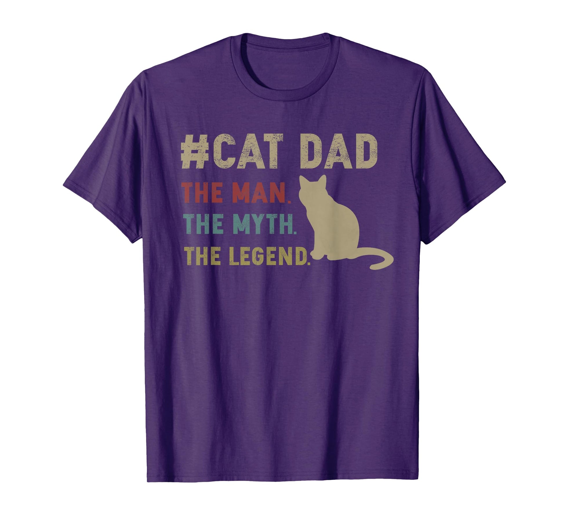 Cat Dad Myth Legend Gift Dad T-Shirt - Custom Art Print Unisex - T-Shirt, Sweatshirt, Hoodie