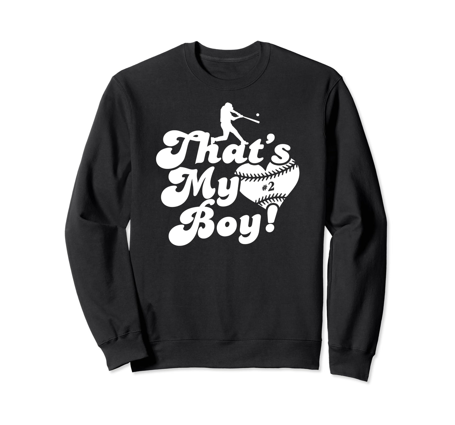 Thats My 2 Baseball Mom Baseball Sweatshirt - Aesthetic Graphic Men Women - T-Shirt, Sweatshirt, Hoodie