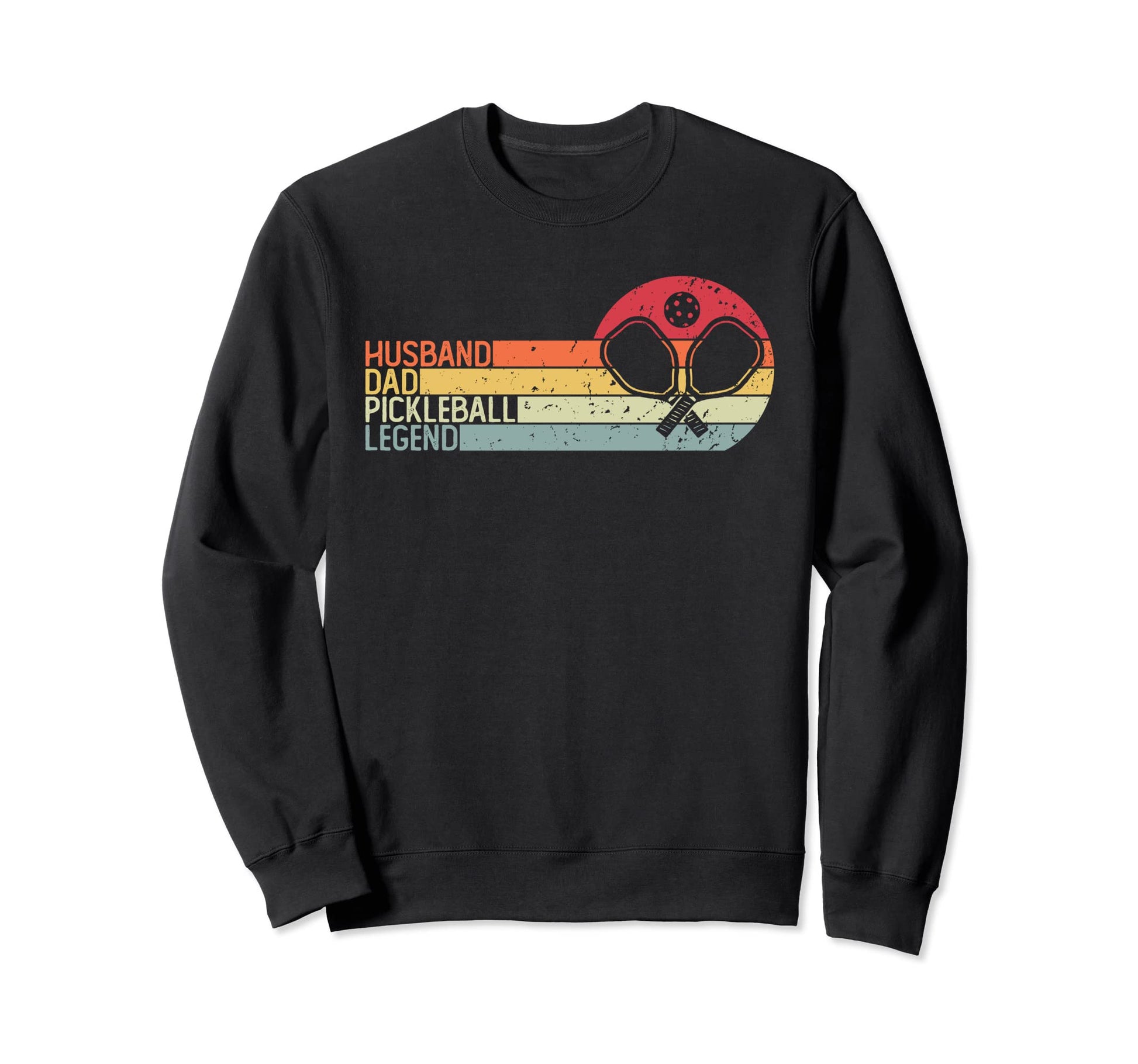 Husband Dad Pickleball Legend Funny Sweatshirt - Minimalist Print Unisex - T-Shirt, Sweatshirt, Hoodie