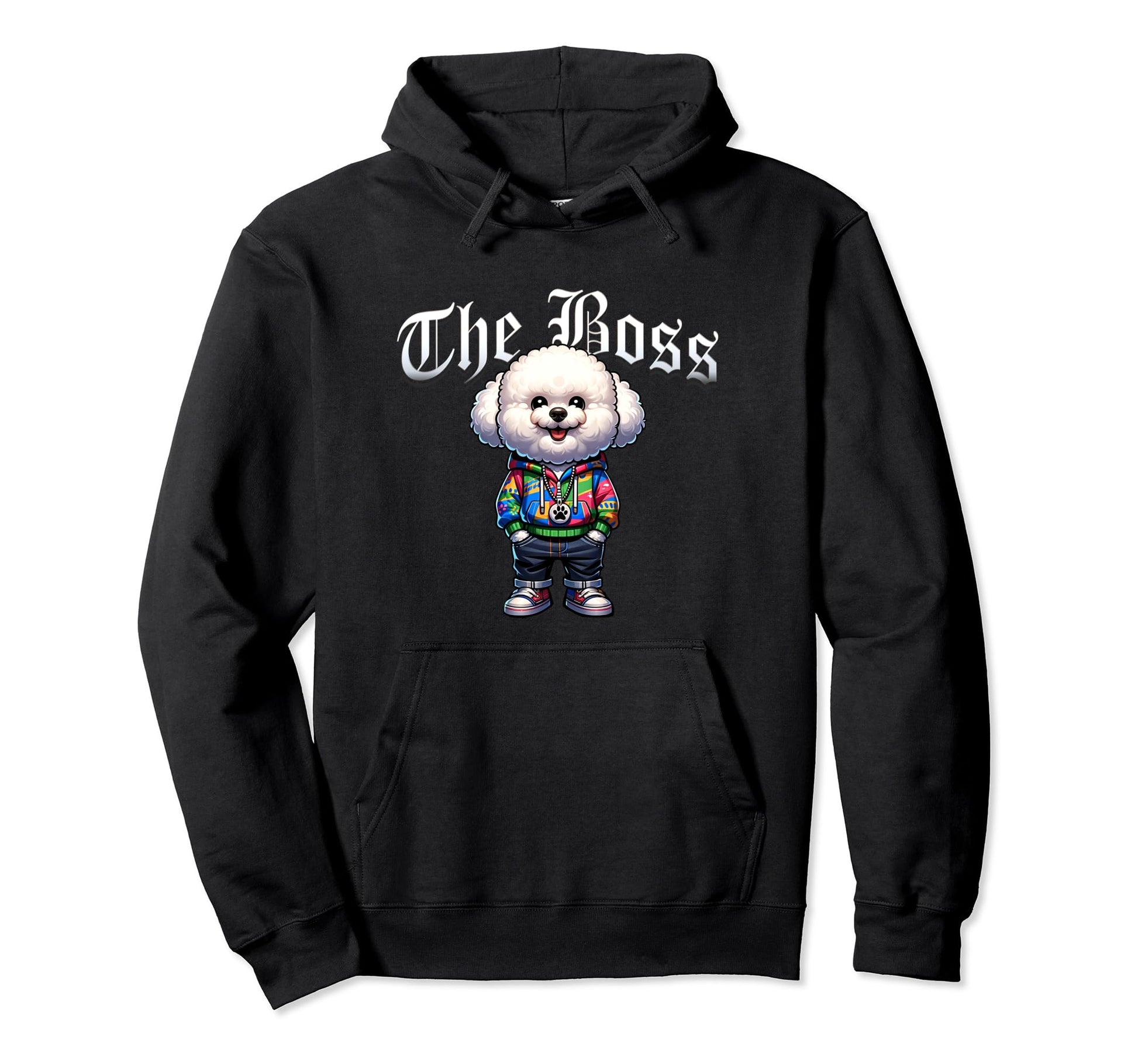 Bichon Frise Dog Boss Jacket Outfit Dog Hoodie - Unique Graphic for Adults - T-Shirt, Sweatshirt, Hoodie