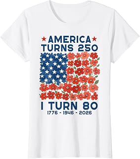 America Turns 250 I Turn 80 1946 80th Birthday Women Mom T-Shirt Unisex T-shirt, Sweatshirt, Hoodie, Long Sleeve Tee - T-Shirt, Sweatshirt, Hoodie