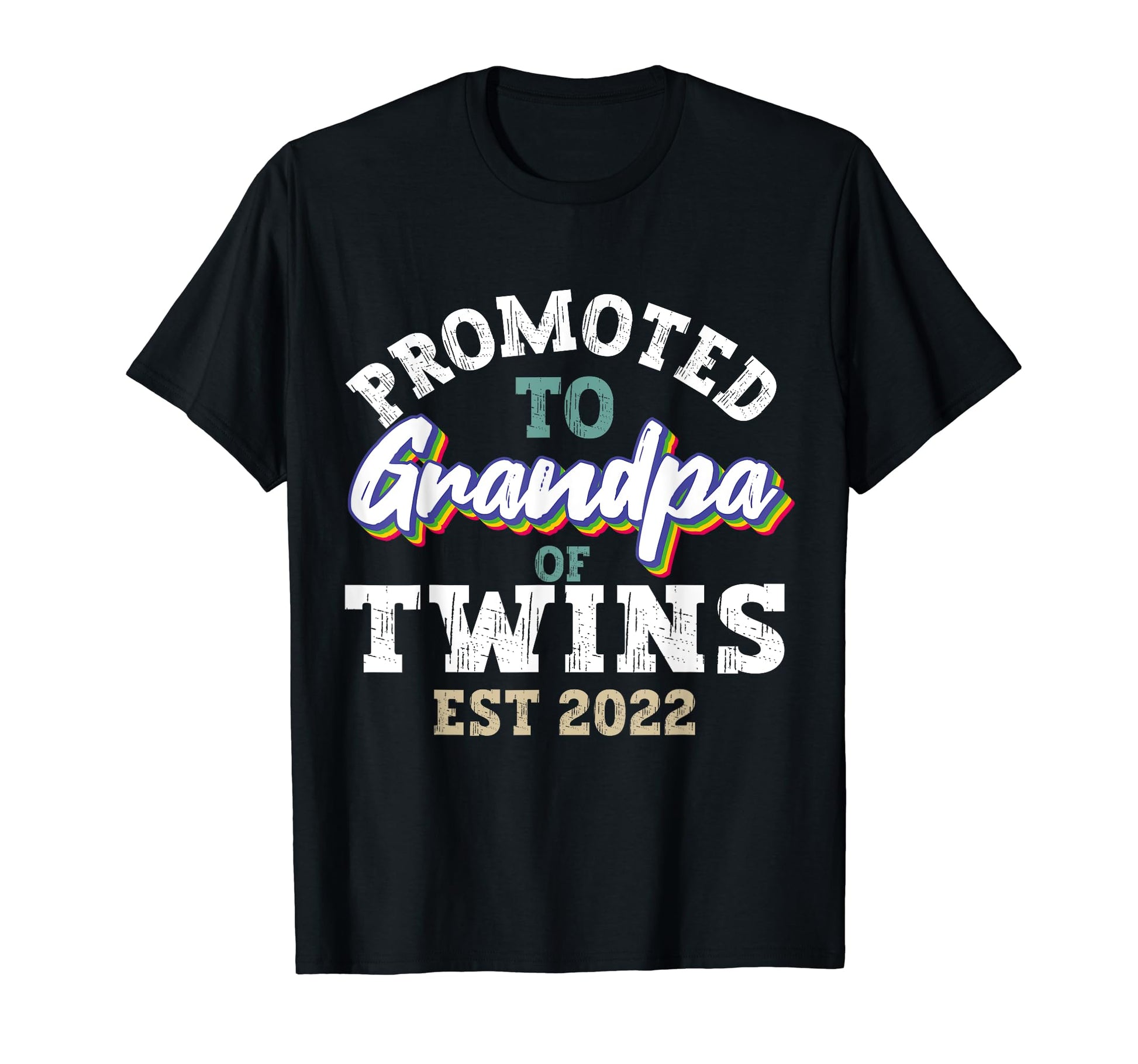 Funny Promoted To Grandpa Twins Est T-Shirt - Aesthetic Graphic Men Women - T-Shirt, Sweatshirt, Hoodie