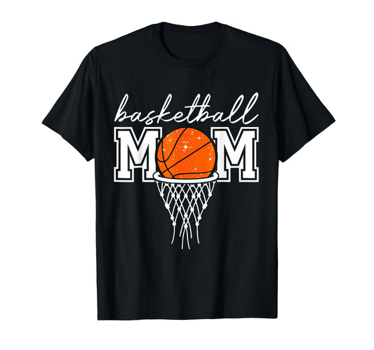 Basketball Mom Mother Leopard Basketball T-Shirt - Graphic Print Unisex - T-Shirt, Sweatshirt, Hoodie