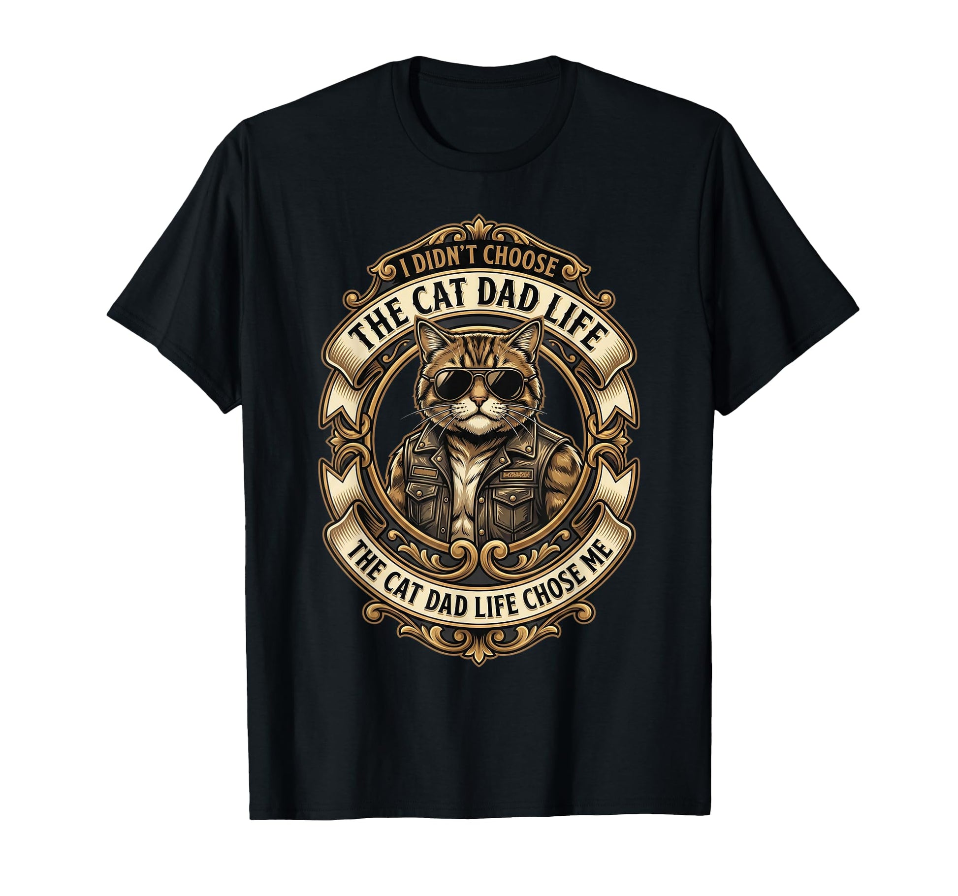Mens I Didnt Choose Cat Dad Life T-Shirt - Casual Everyday Wear Men Women - T-Shirt, Sweatshirt, Hoodie