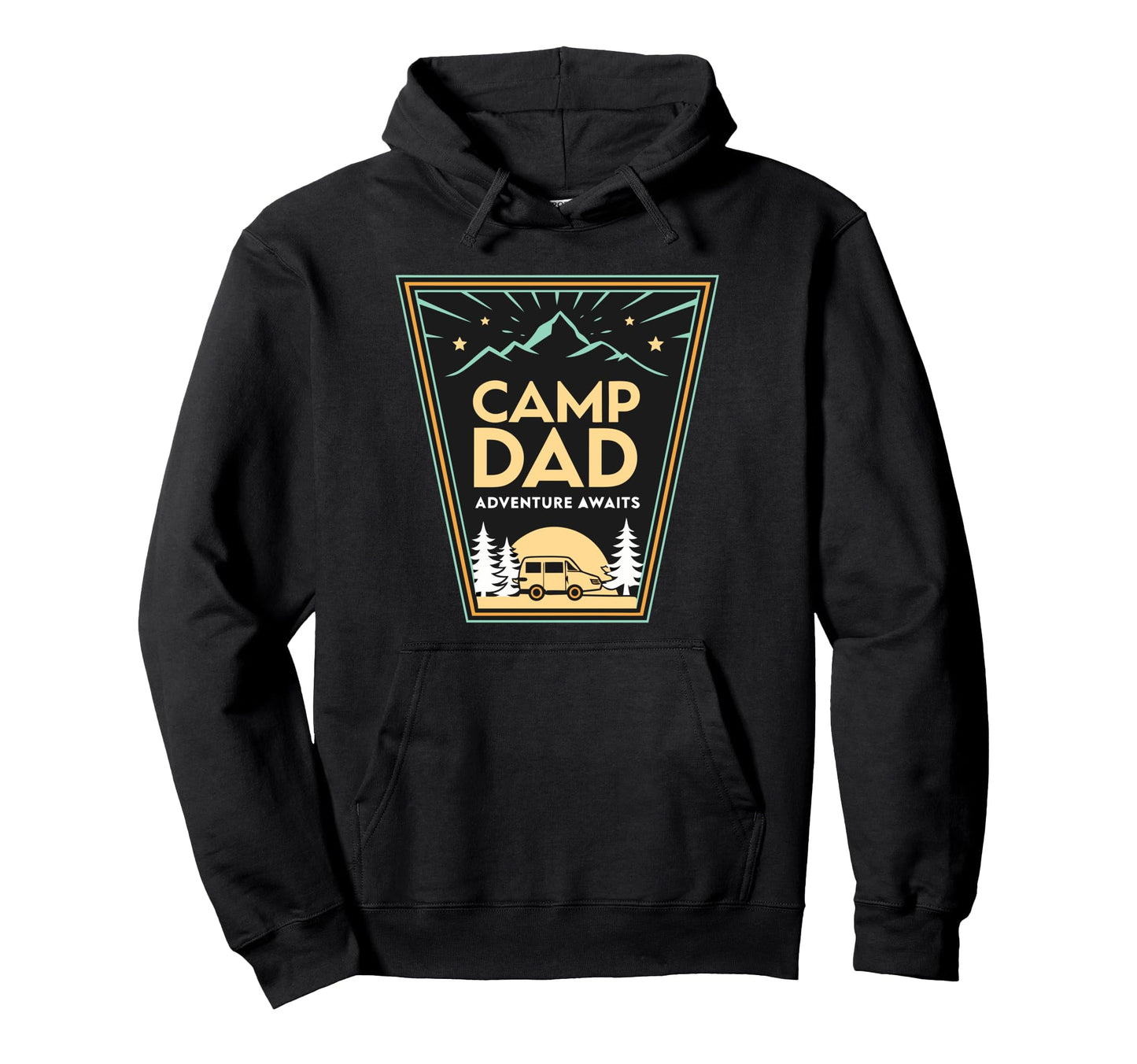 Outdoor Dad Adventure Awaits Fathers Hoodie - Casual Everyday Wear Unisex - T-Shirt, Sweatshirt, Hoodie