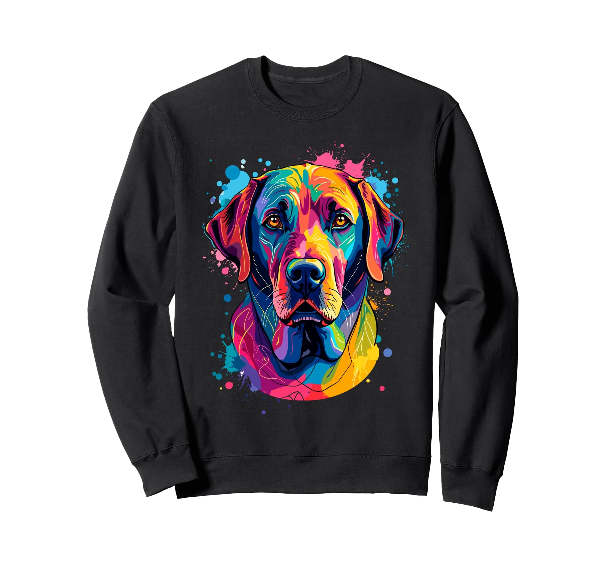 Pop Art Labrador Retriever Owner Puppy Sweatshirt - Unique Graphic Unisex - T-Shirt, Sweatshirt, Hoodie