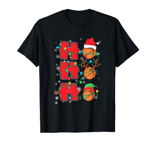 Basketball Sport Hooper Holiday Santa T-Shirt - Graphic Print for Adults - T-Shirt, Sweatshirt, Hoodie