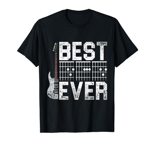 Best Dad Ever Funny Musician Guitar T-Shirt - Trendy Graphic Unisex - T-Shirt, Sweatshirt, Hoodie
