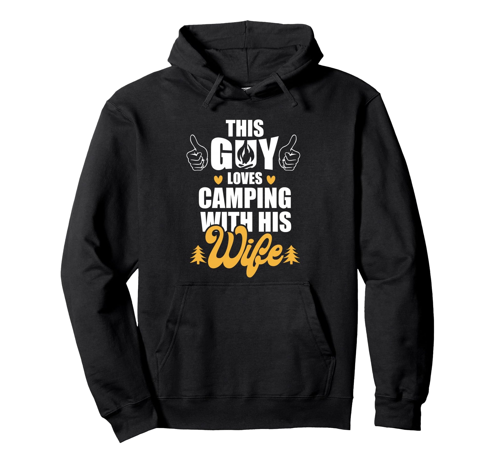 This Guy Loves Camping His Wife Couples Hoodie - Trendy Graphic Unisex - T-Shirt, Sweatshirt, Hoodie