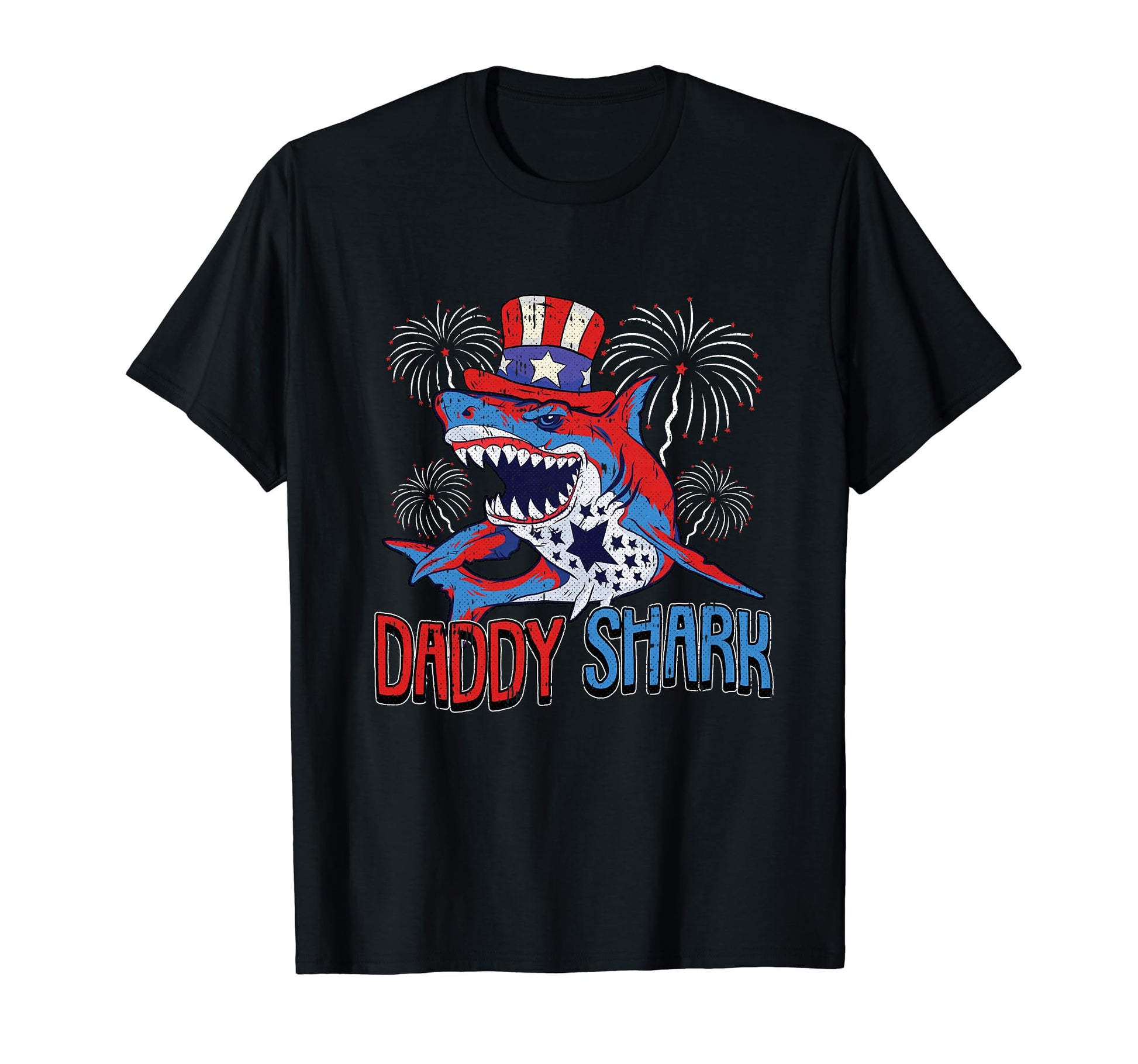 Daddy Shark Fathers Day Ocean Animal T-Shirt - Custom Art Print for Adults - T-Shirt, Sweatshirt, Hoodie