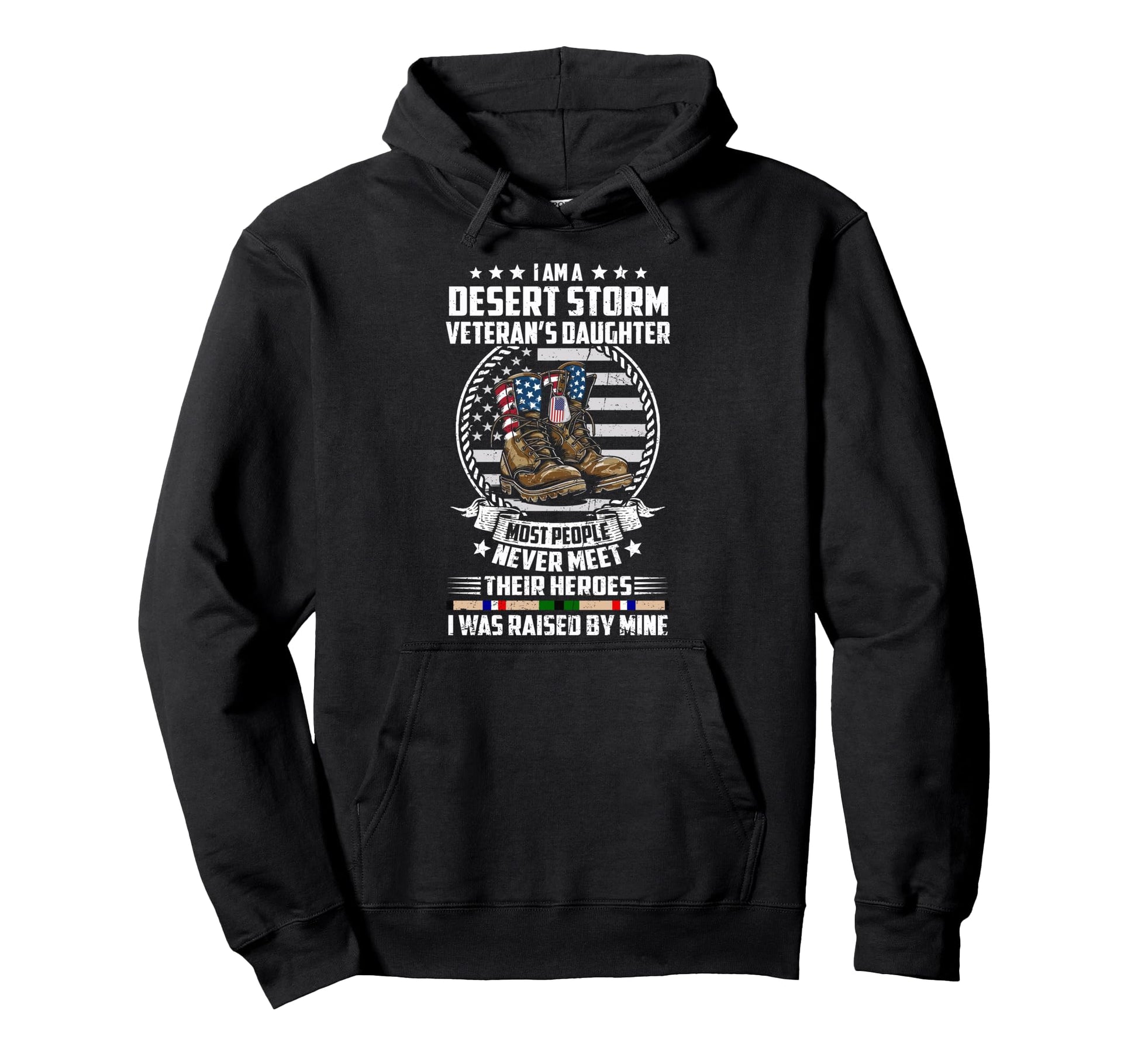 Proud Desert Storm Veteran Daughter I Was Hoodie - Custom Art Print Unisex - T-Shirt, Sweatshirt, Hoodie