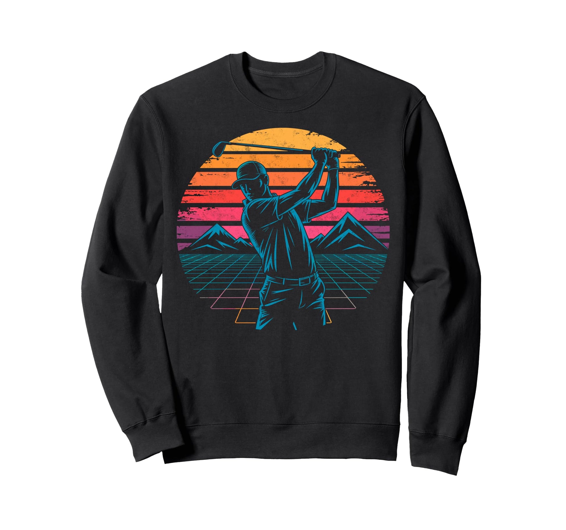 80S Synthwave Futuristic Golf Vibes Sweatshirt - Streetwear Style Unisex - T-Shirt, Sweatshirt, Hoodie