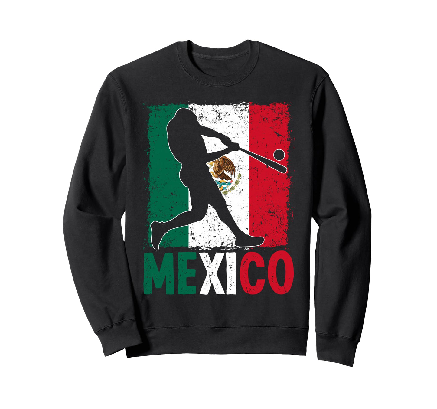 Mexican Baseball Player Mexico Sweatshirt - Novelty Apparel for Adults - T-Shirt, Sweatshirt, Hoodie
