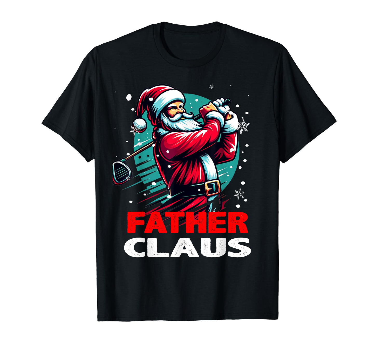 Santa Plays Golf Father Claus T-Shirt - Fun Novelty Design for Adults - T-Shirt, Sweatshirt, Hoodie