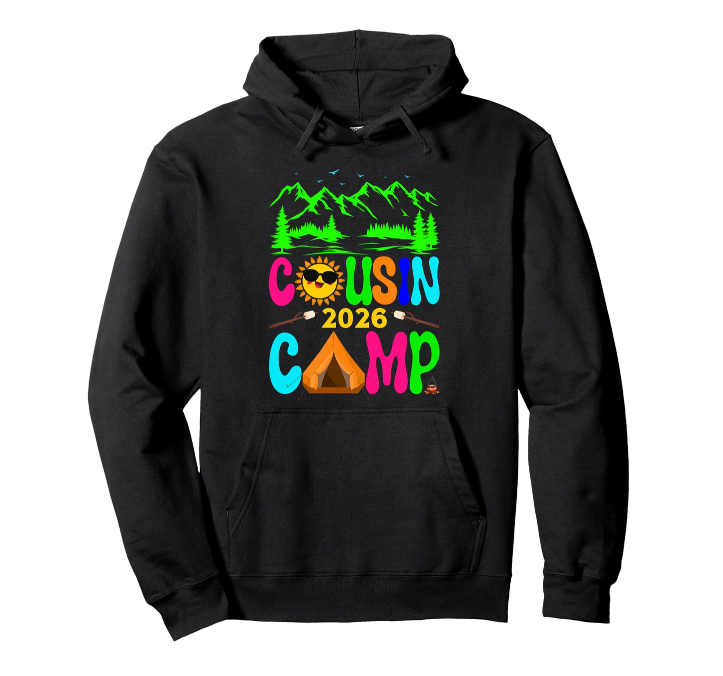 Funny Cousin Camp 2026 Crew Summer Hoodie - Minimalist Print for Adults - T-Shirt, Sweatshirt, Hoodie