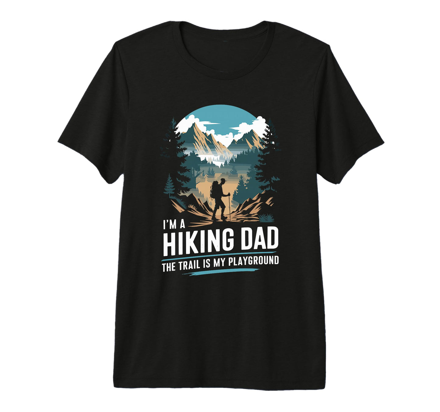 Mens Hiking Dad Trekking Outdoor T-Shirt - Minimalist Print Men Women - T-Shirt, Sweatshirt, Hoodie