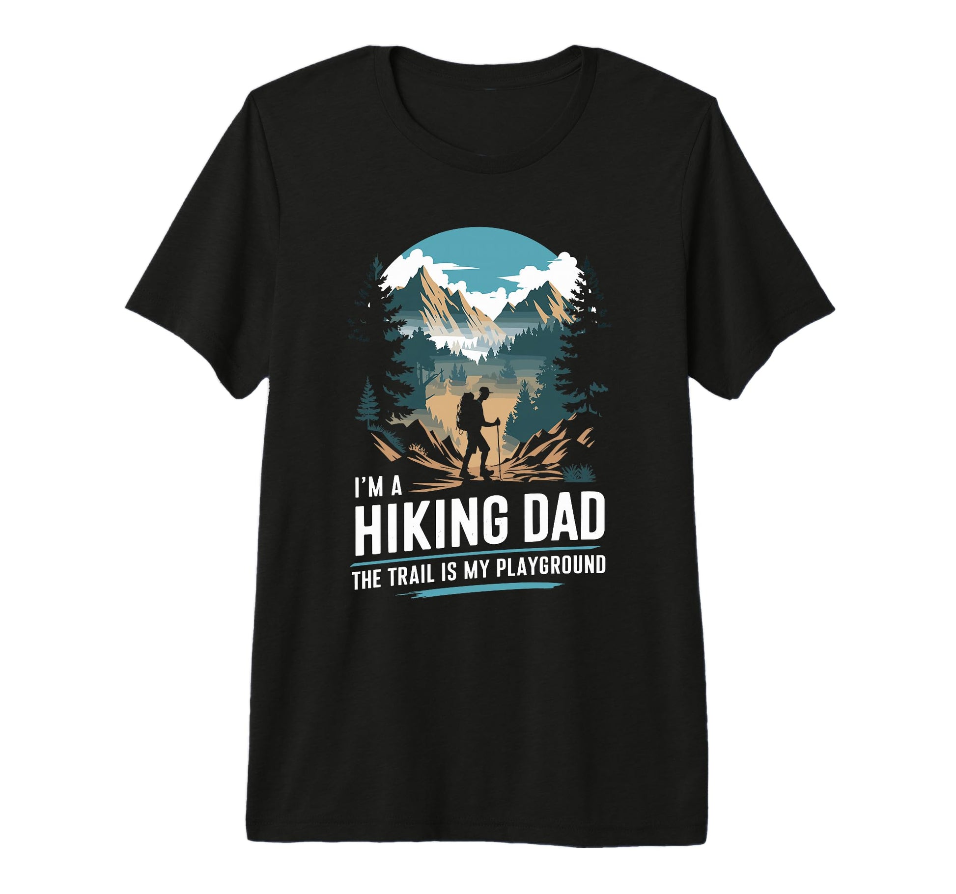 Mens Hiking Dad Trekking Outdoor T-Shirt - Minimalist Print Men Women - T-Shirt, Sweatshirt, Hoodie