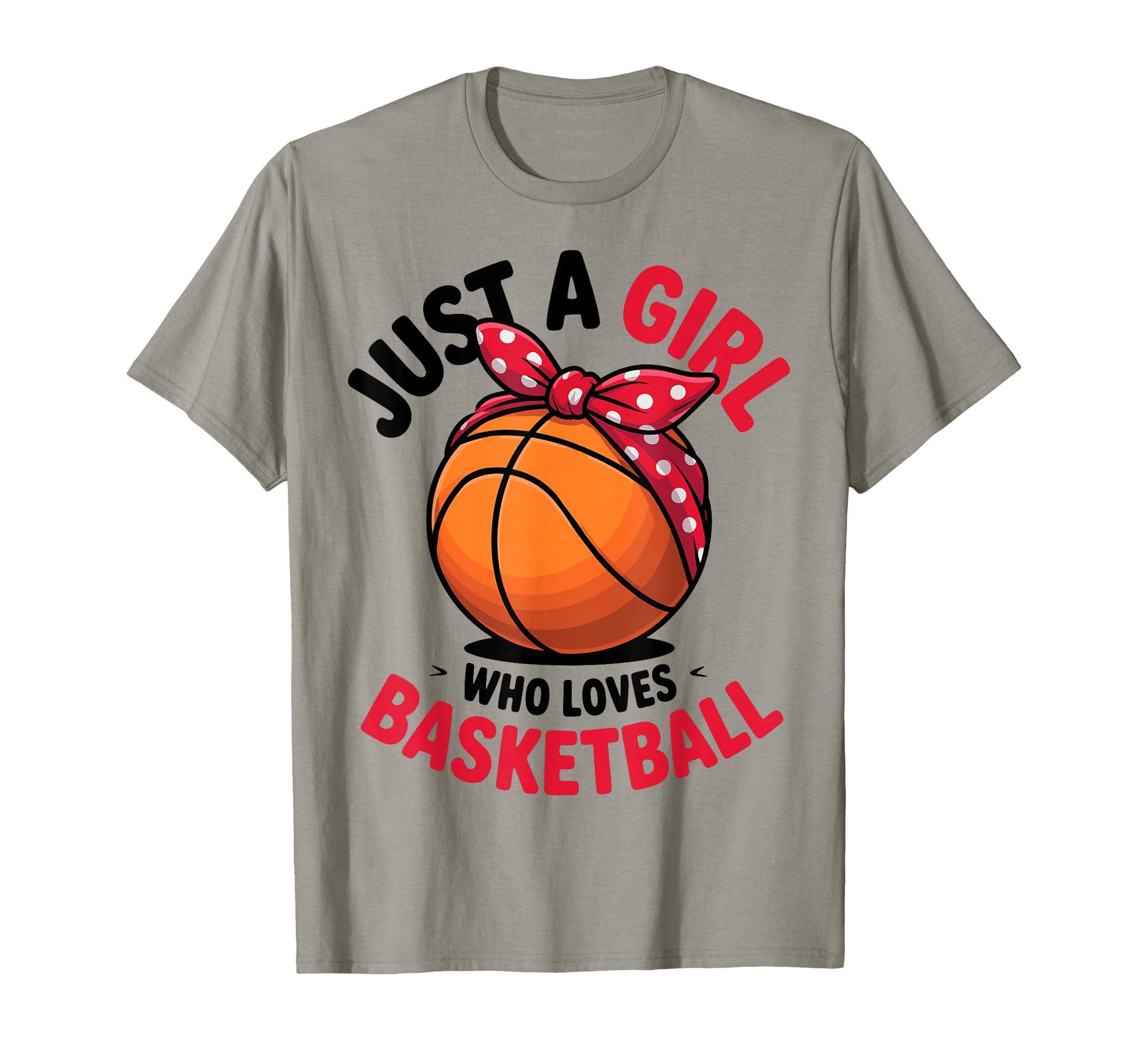 Just Who Loves Basketball Ball Bandana T-Shirt - Fun Novelty Design Unisex - T-Shirt, Sweatshirt, Hoodie