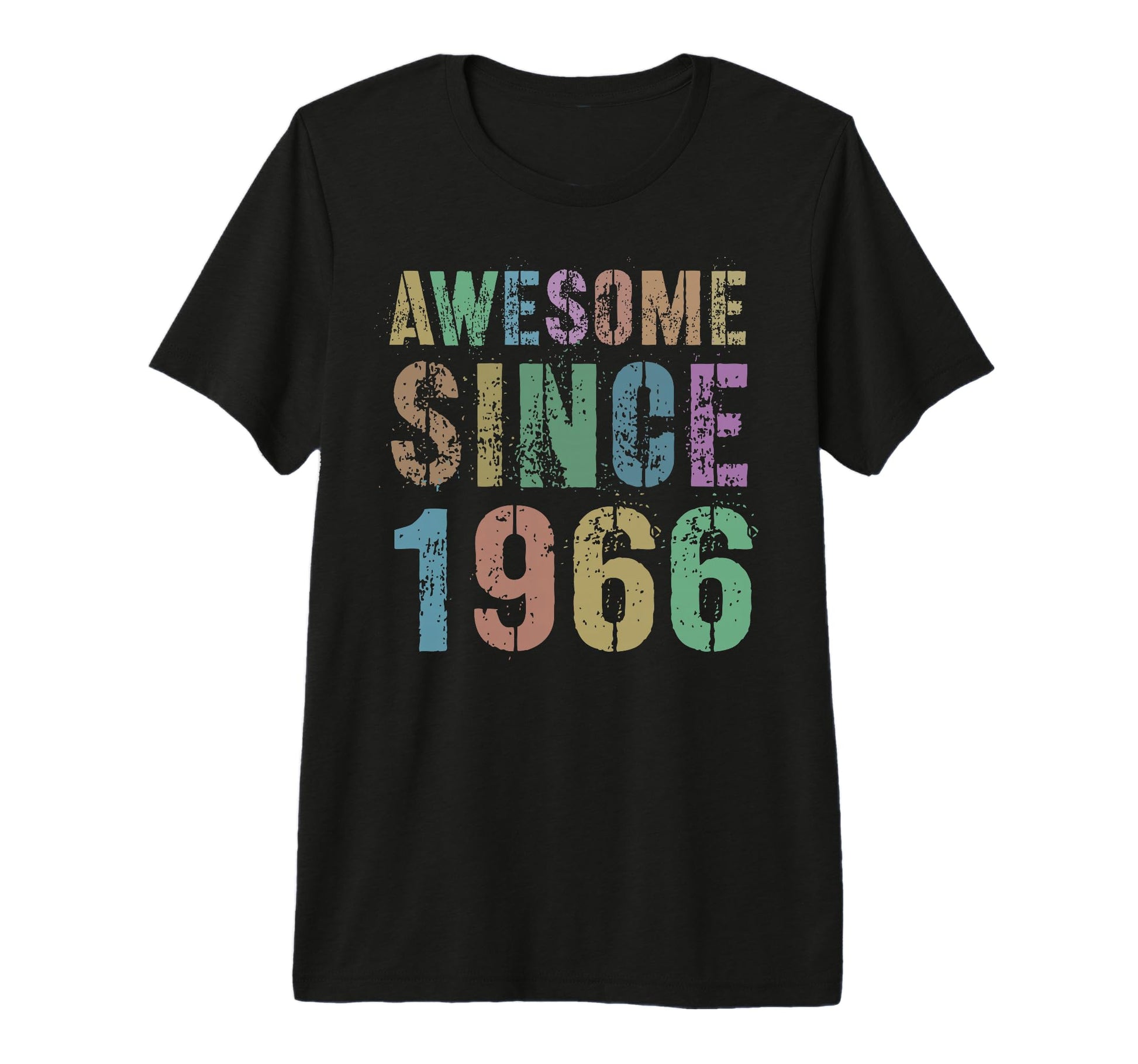 Awesome Since 1966 60Th Birthday Rock T-Shirt - Minimalist Print Unisex - T-Shirt, Sweatshirt, Hoodie