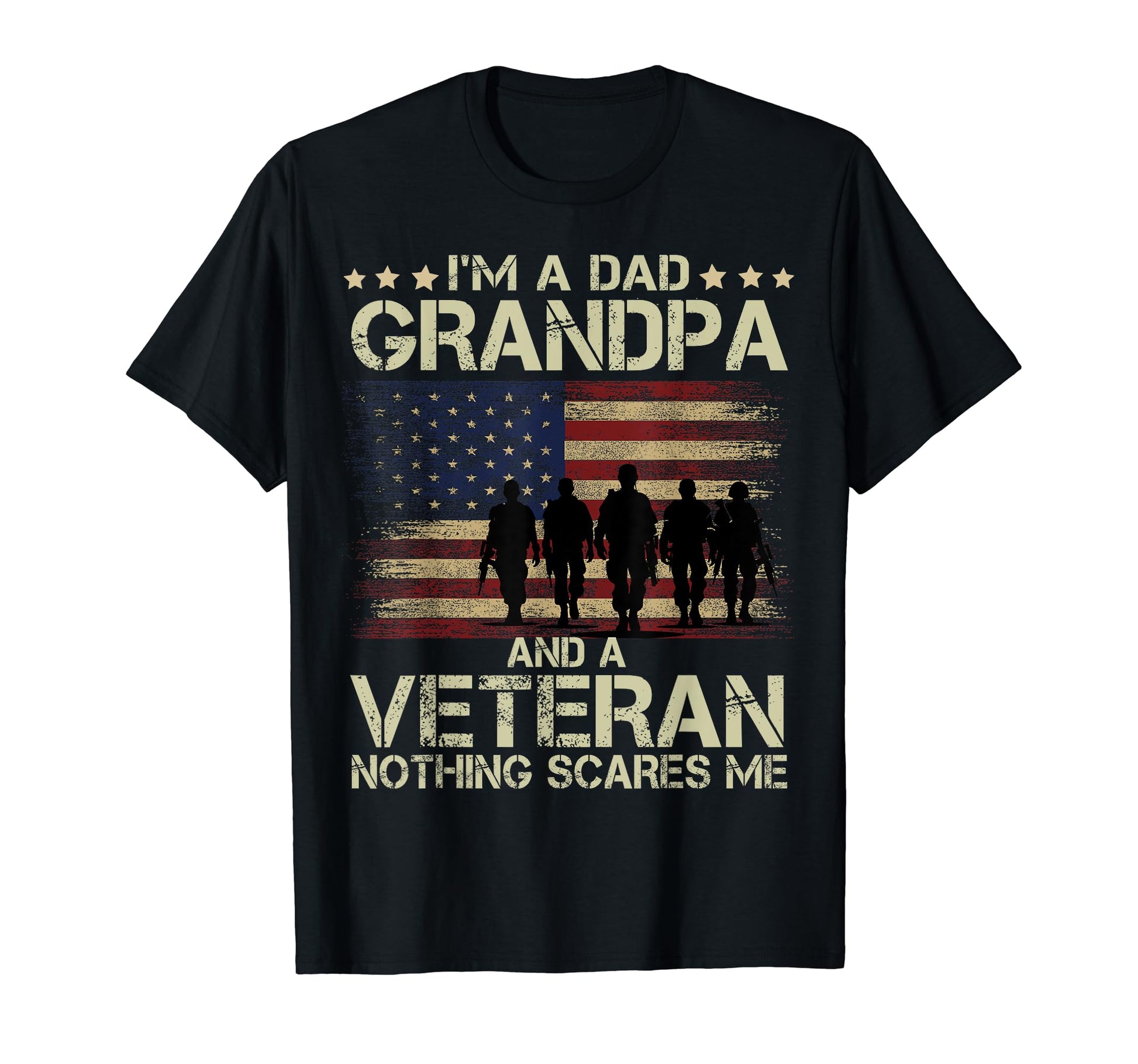 Dad Grandpa And Veteran Nothing T-Shirt - Minimalist Print for Adults - T-Shirt, Sweatshirt, Hoodie