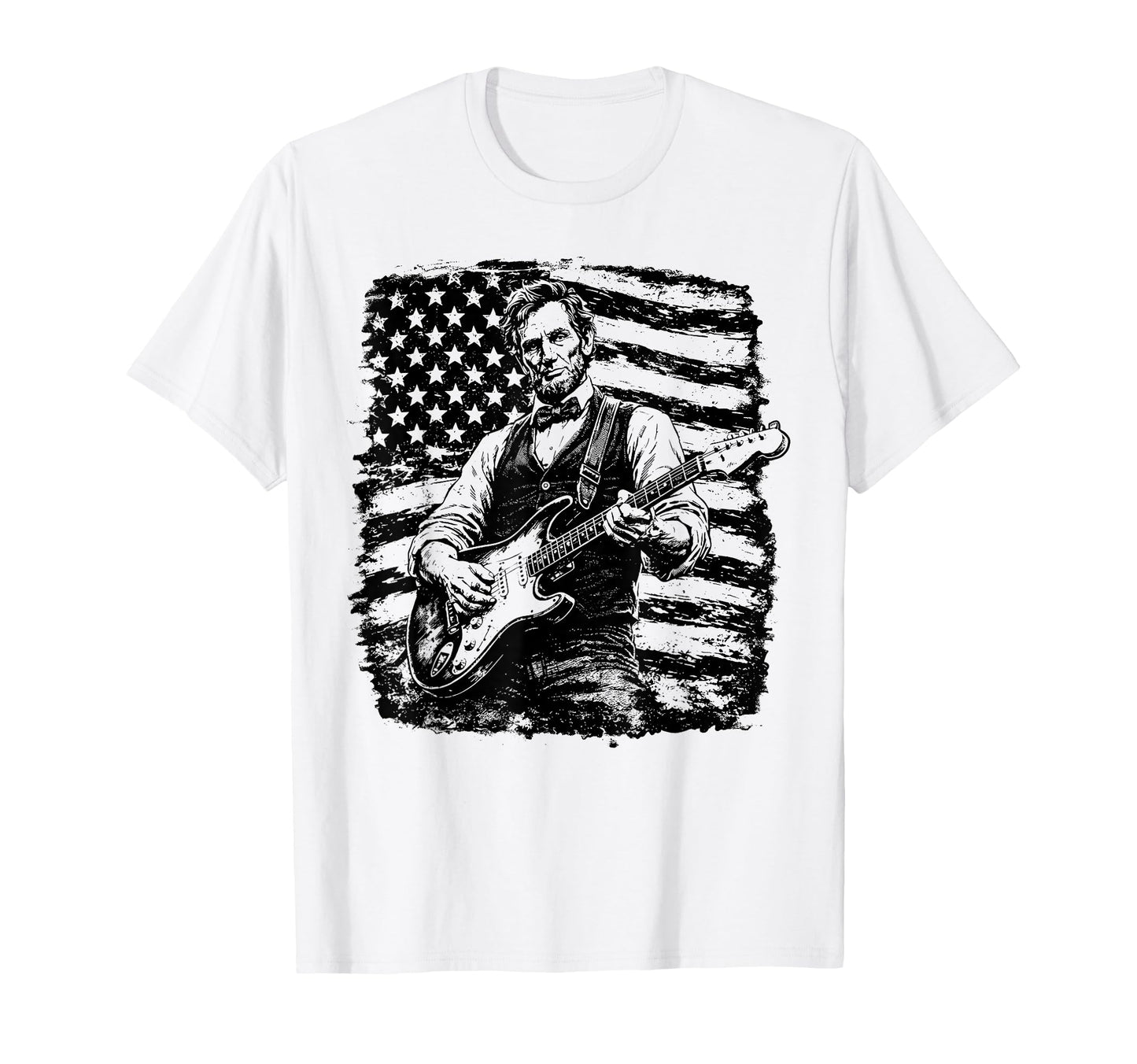 President Abraham Lincoln Playing T-Shirt - Unique Graphic for Adults - T-Shirt, Sweatshirt, Hoodie