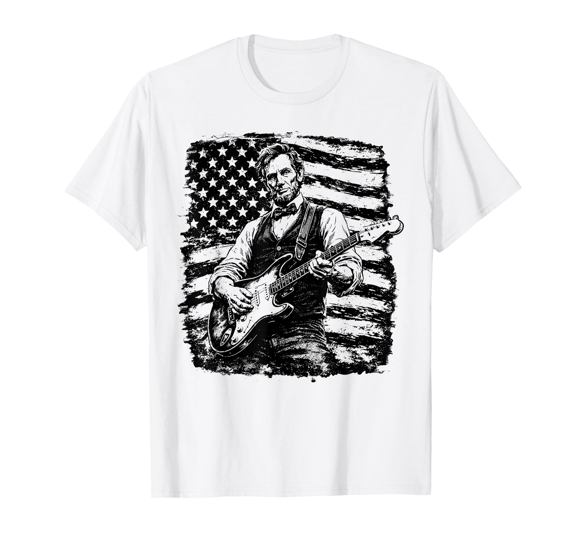 President Abraham Lincoln Playing T-Shirt - Unique Graphic for Adults - T-Shirt, Sweatshirt, Hoodie