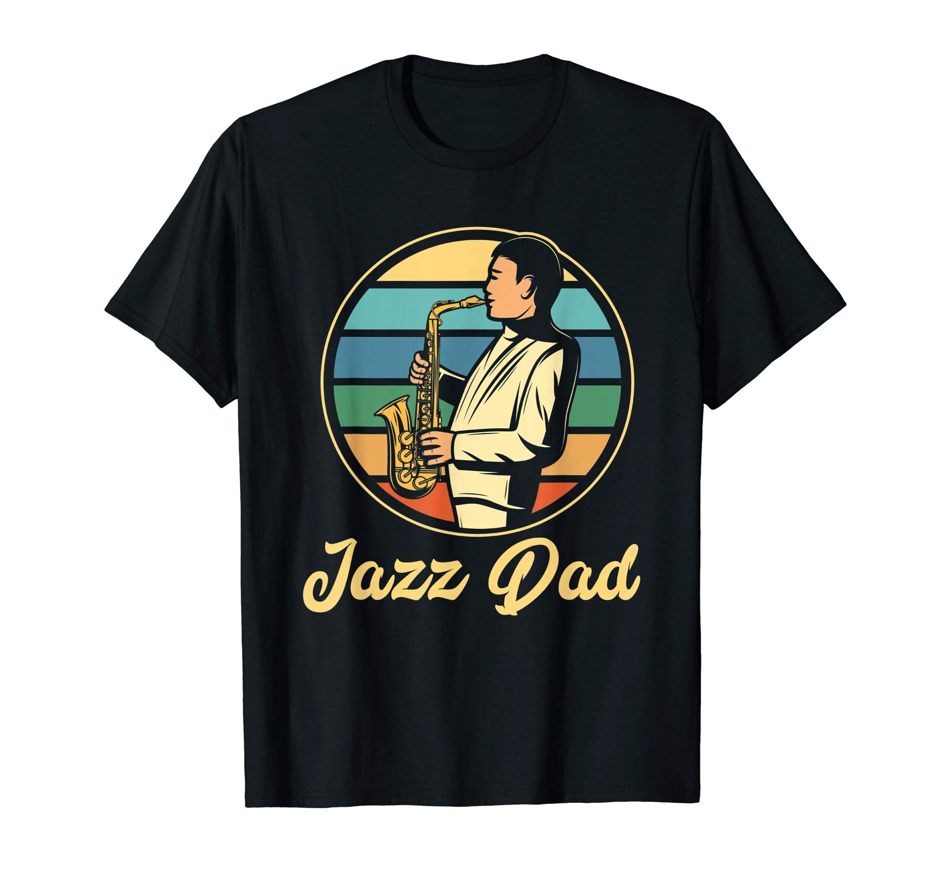 Jazz Dad Sax Player Saxophonist Gift T-Shirt - Custom Art Print Men Women - T-Shirt, Sweatshirt, Hoodie