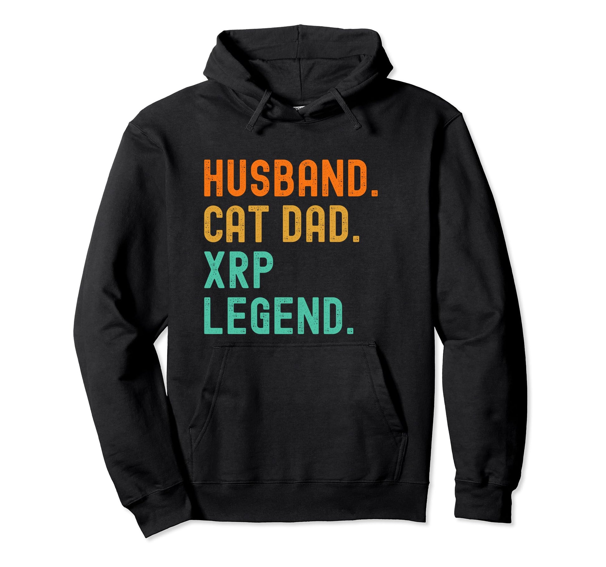 Xrp Husband Cat Dad Crypto Hoodie - Casual Everyday Wear for Adults - T-Shirt, Sweatshirt, Hoodie