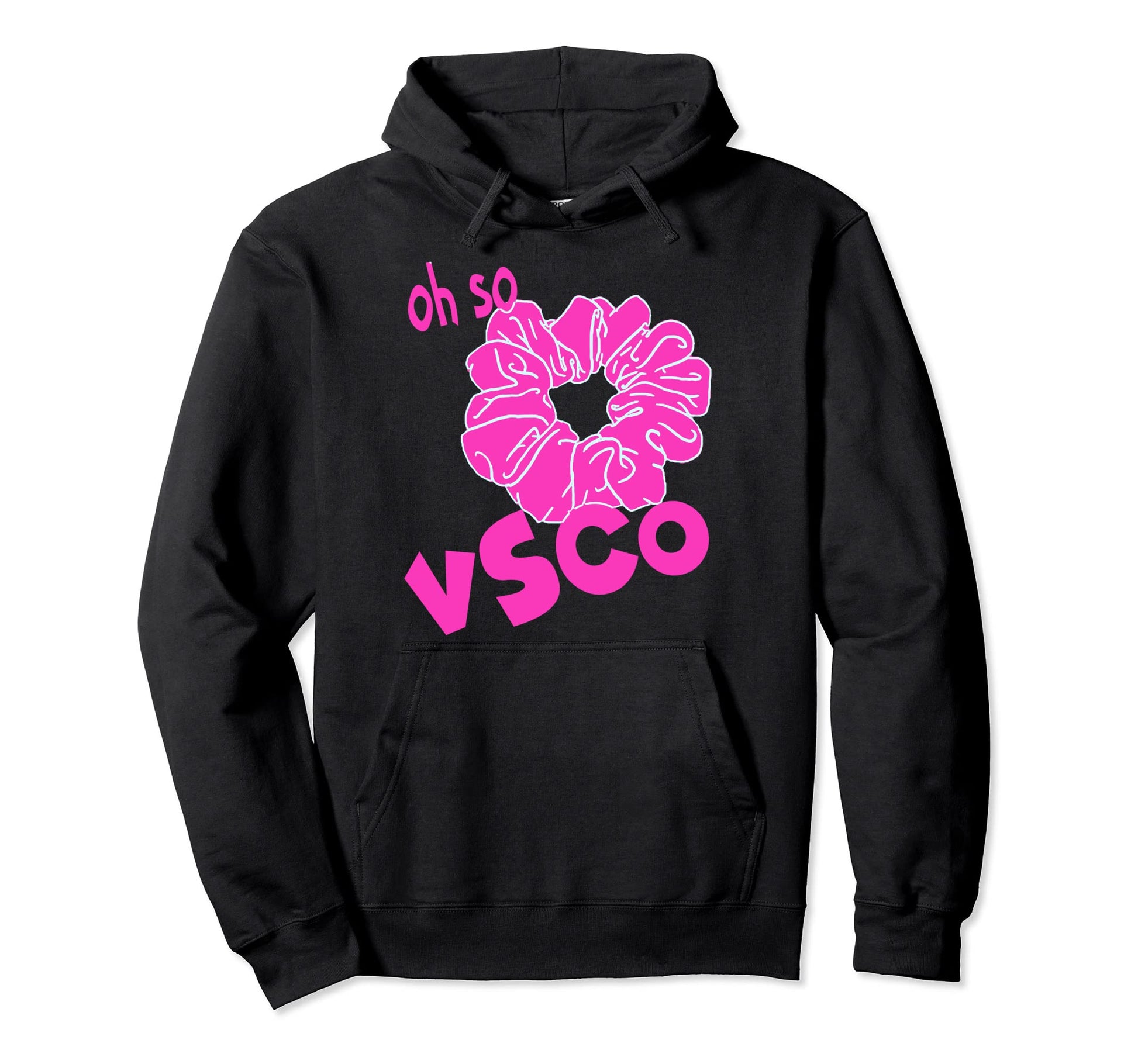 Oh So Super Pop Art Magenta Scrunchie Hoodie - Custom Art Print Unisex - T-Shirt, Sweatshirt, Hoodie