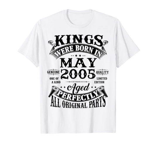 21St Birthday Gift Kings Born May 2005 T-Shirt - Streetwear Style Unisex - T-Shirt, Sweatshirt, Hoodie
