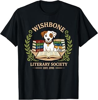 Wishbone Literary Society Est 1995 Dog Book Club Reader T-Shirt Unisex T-shirt, Sweatshirt, Hoodie, Long Sleeve Tee - T-Shirt, Sweatshirt, Hoodie