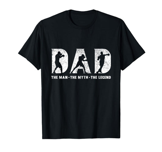 Boxing Dad Myth Legend Fathers Day T-Shirt - Custom Art Print Men Women - T-Shirt, Sweatshirt, Hoodie