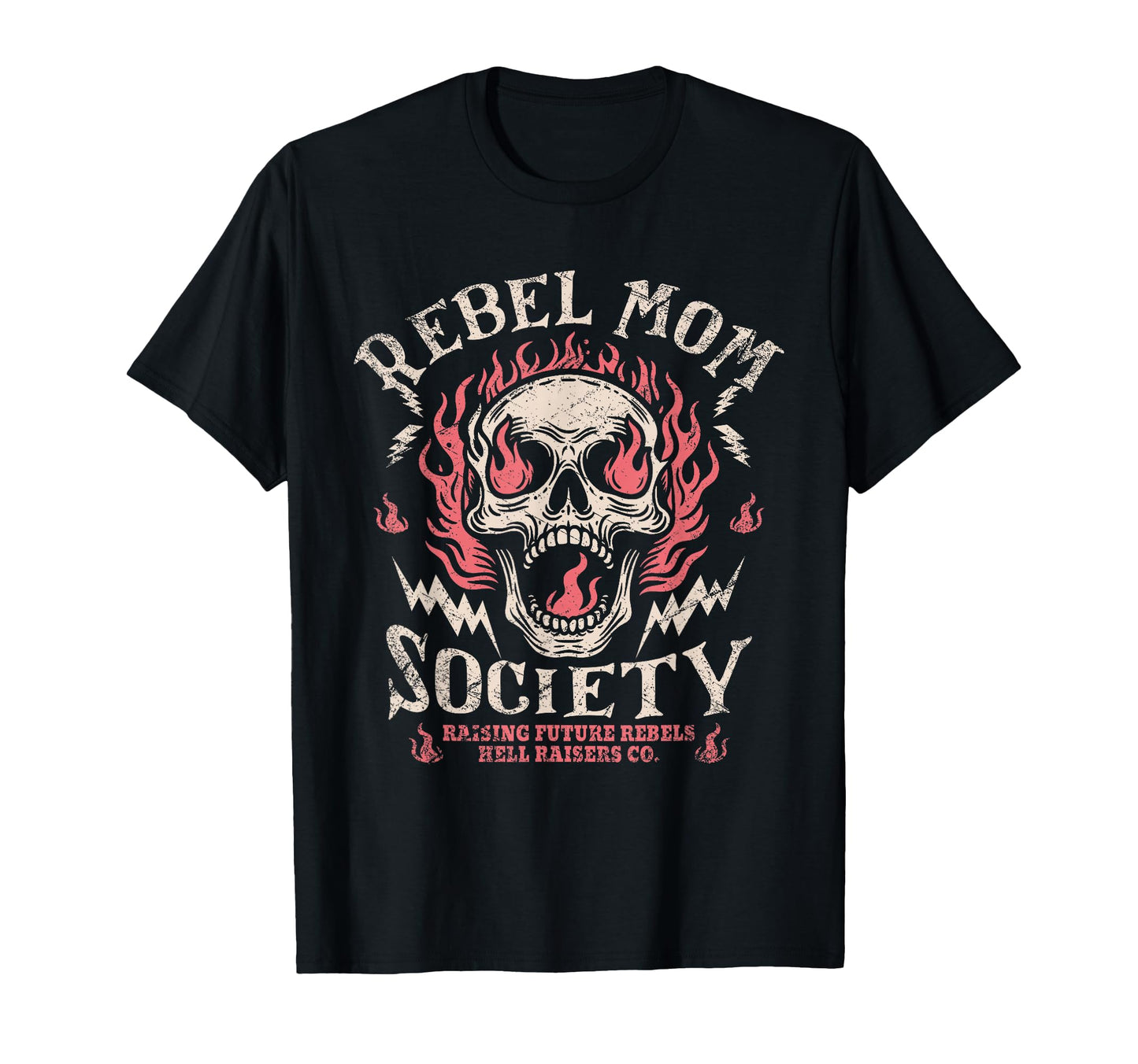 Rebel Mom Society Skull Flame T-Shirt - Streetwear Style Men Women - T-Shirt, Sweatshirt, Hoodie