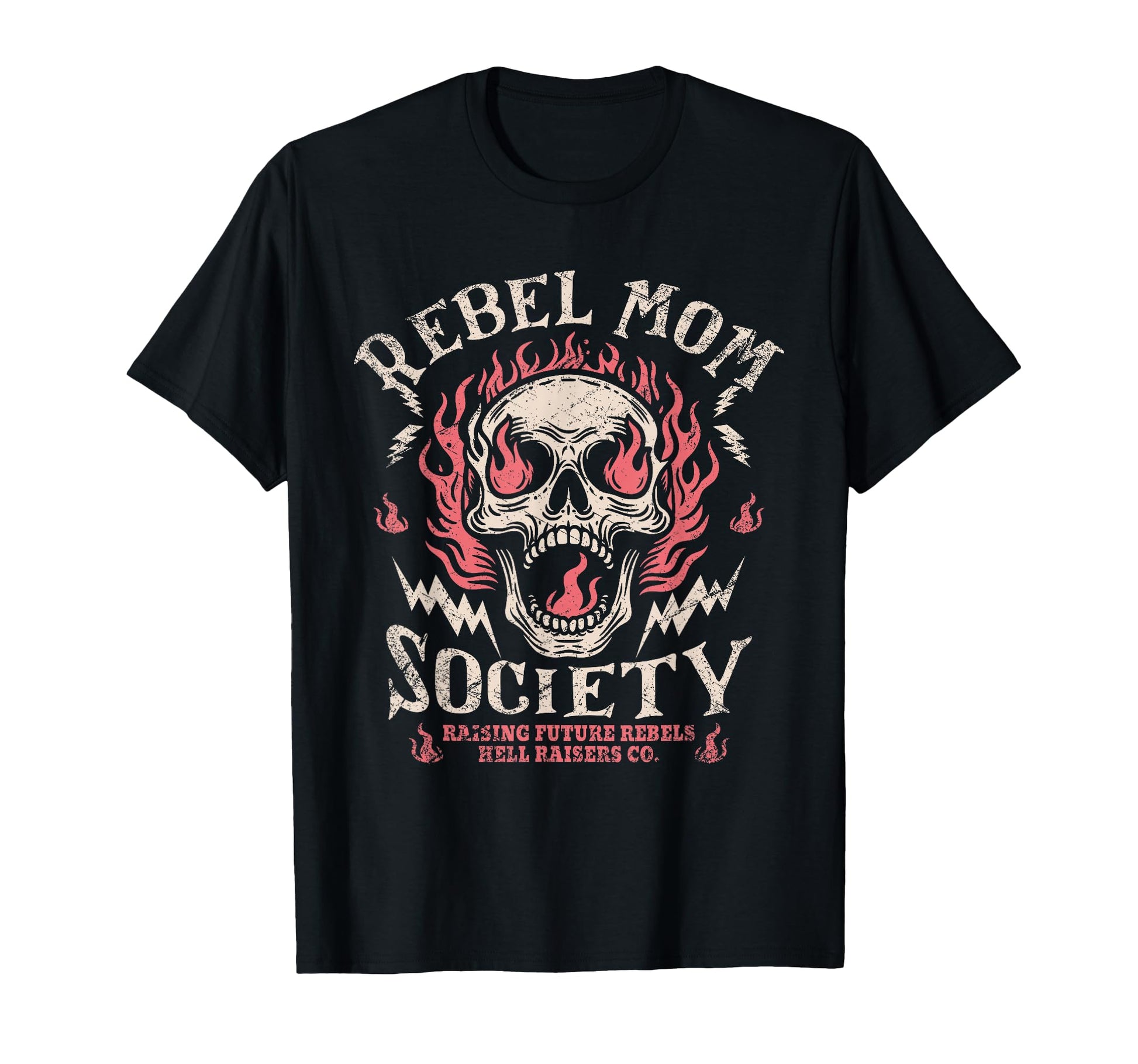 Rebel Mom Society Skull Flame T-Shirt - Streetwear Style Men Women - T-Shirt, Sweatshirt, Hoodie