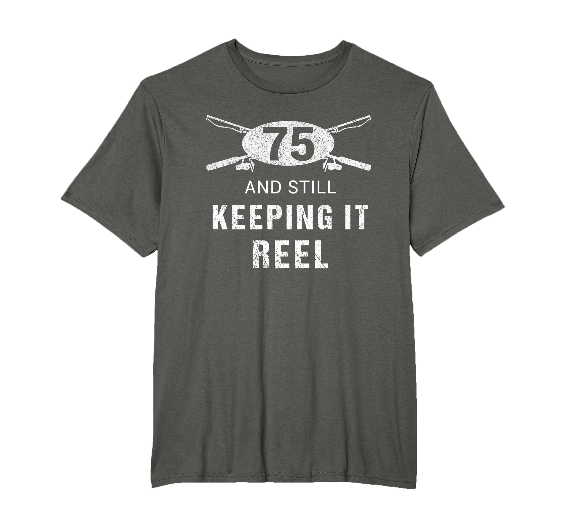 Funny Fishing 75Th Birthday Gift Fisherman T-Shirt - Trendy Graphic Unisex - T-Shirt, Sweatshirt, Hoodie