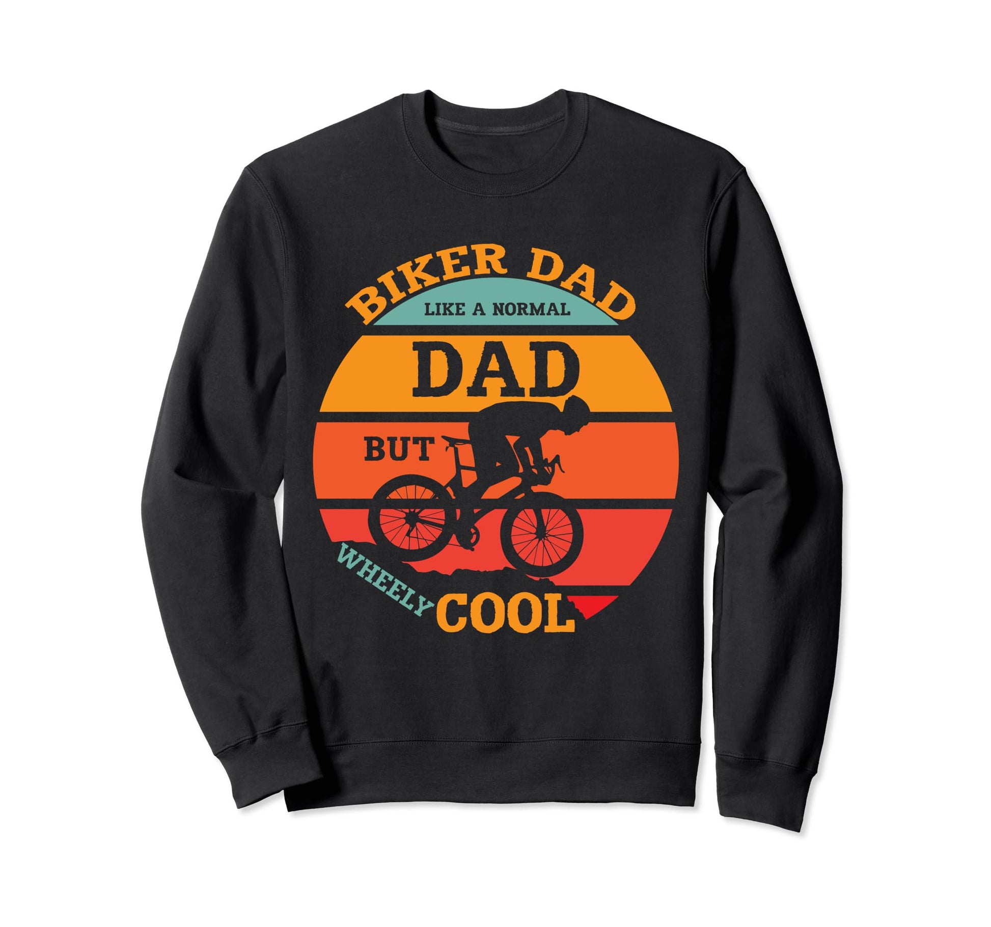Biker Dad Sunset Cycle Enthusiast Sweatshirt - Trendy Graphic for Adults - T-Shirt, Sweatshirt, Hoodie