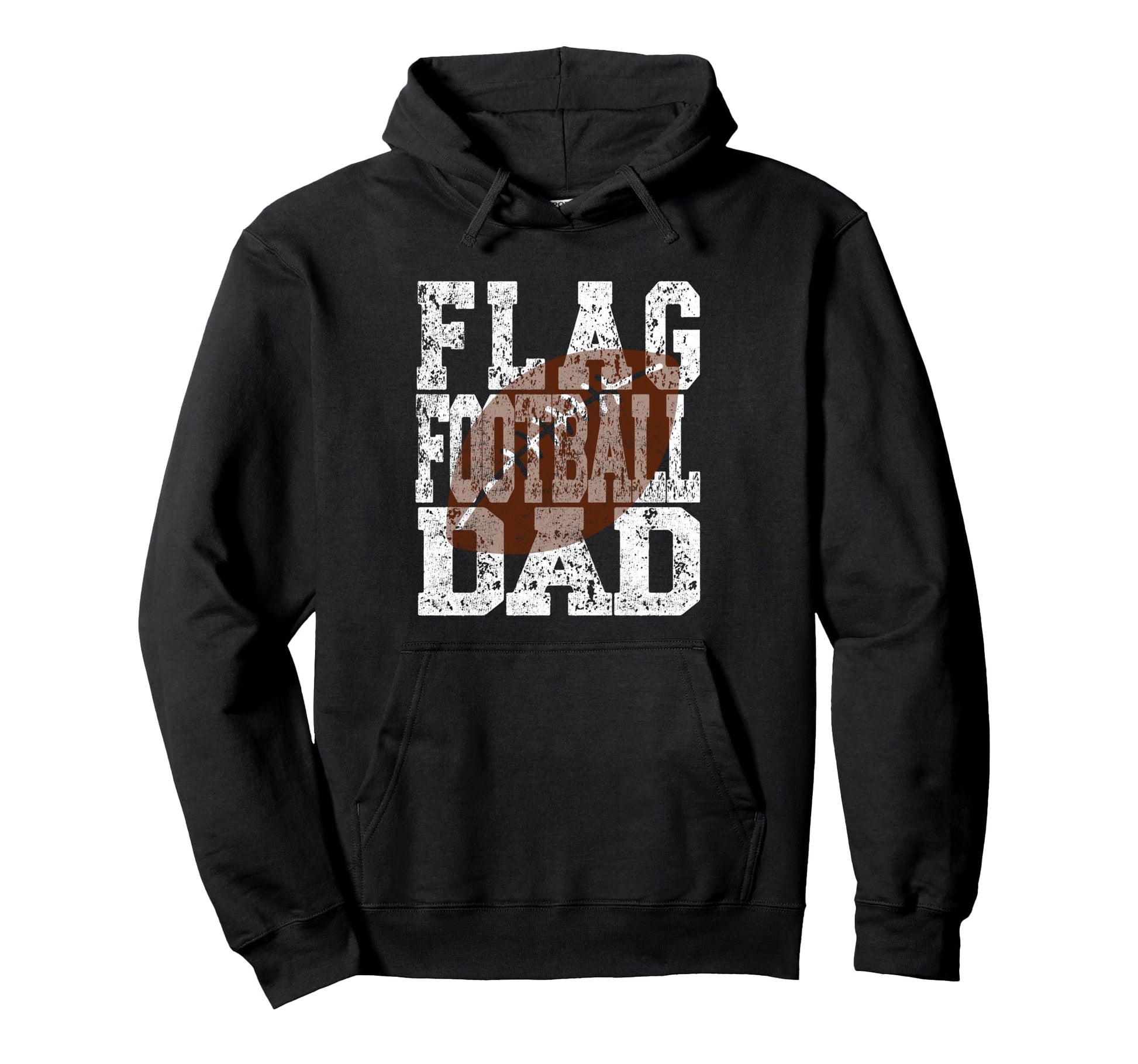 Flag Football Dad Player Parent Hoodie - Unique Graphic Unisex - T-Shirt, Sweatshirt, Hoodie