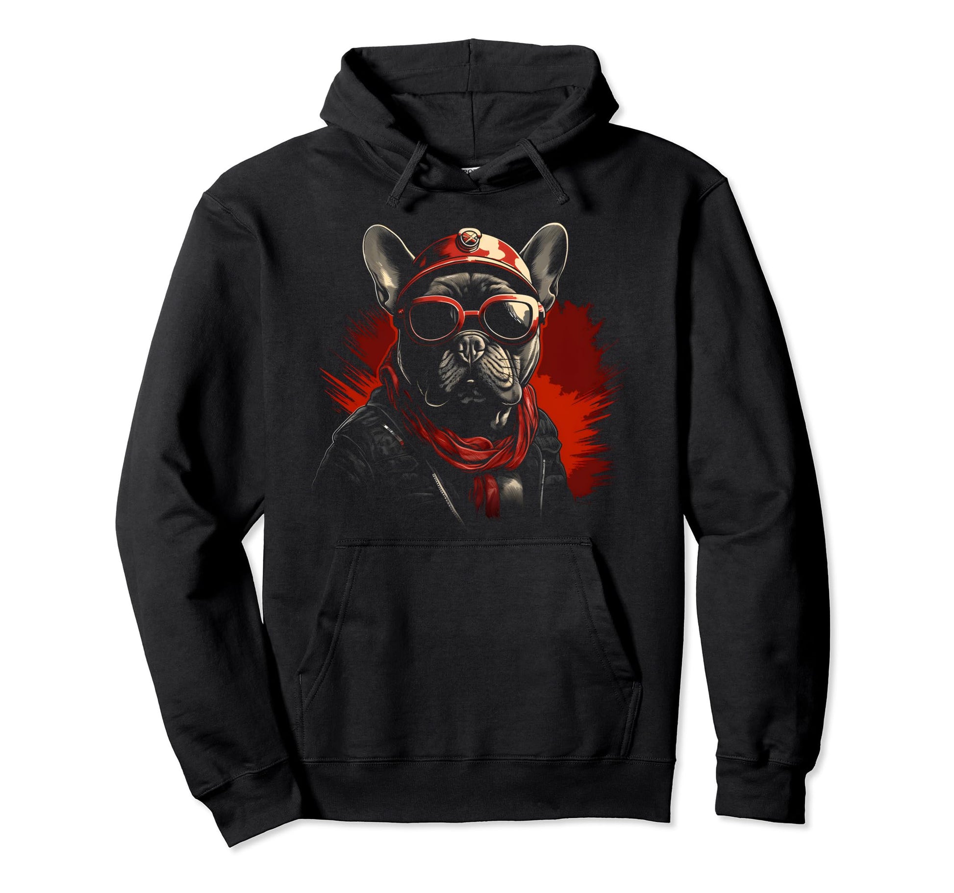 Motorcycle Dad Biker Dog Funny French Hoodie - Minimalist Print Unisex - T-Shirt, Sweatshirt, Hoodie