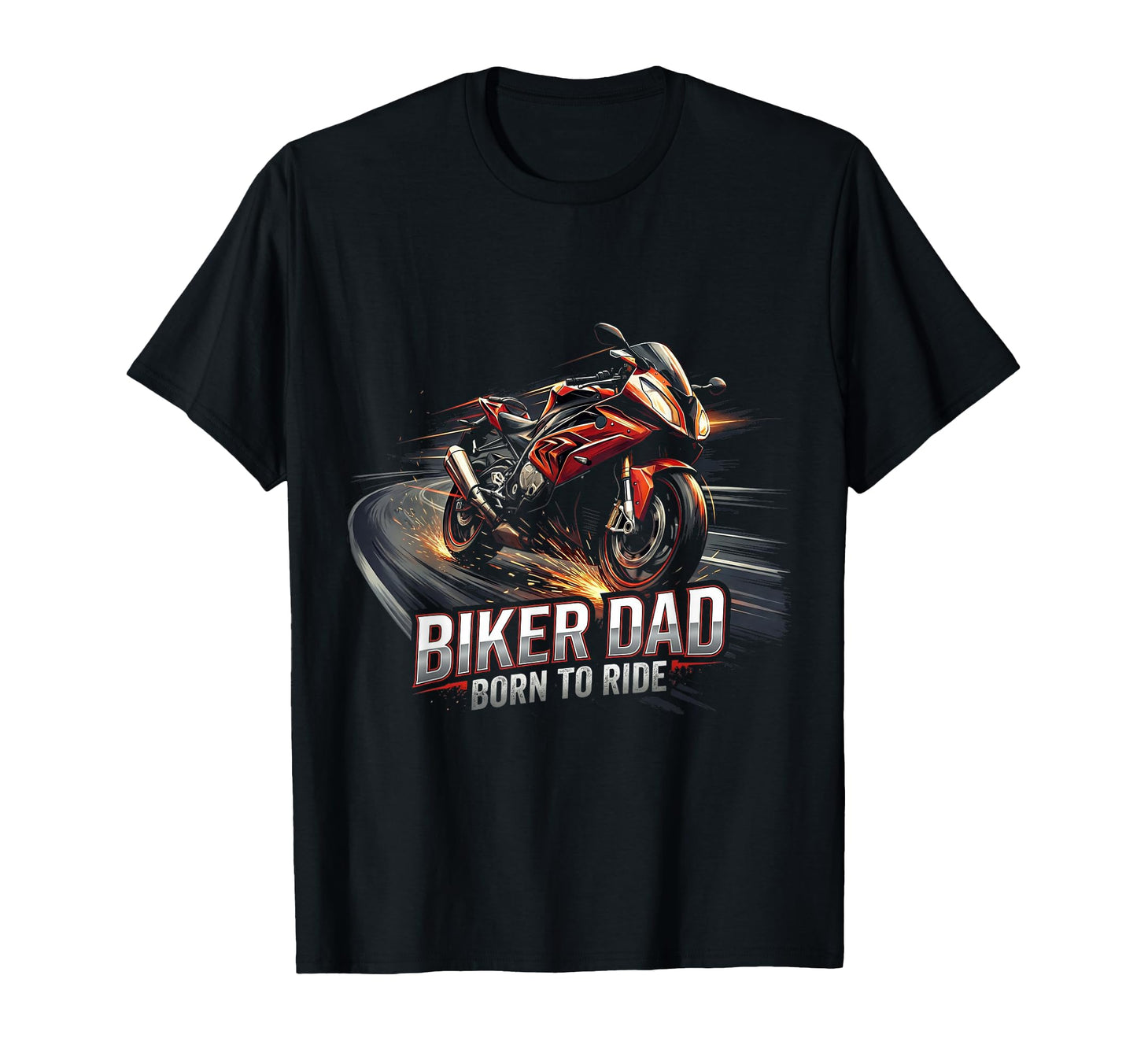 Motorcycle Papa Rider Biker Dad Gift T-Shirt - Novelty Apparel Unisex - T-Shirt, Sweatshirt, Hoodie