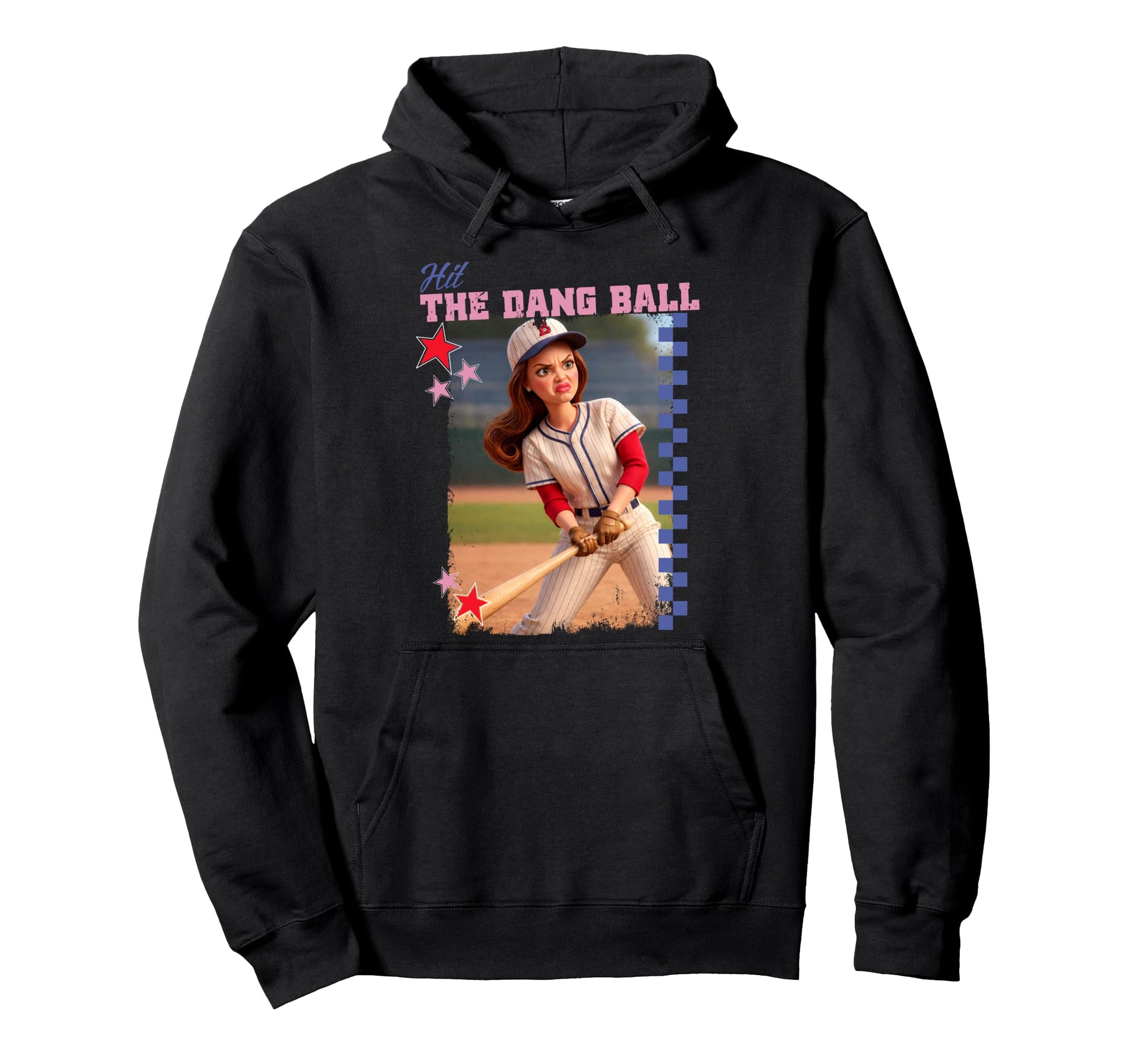 Hit Dang Ball Funny Baseball Mom Hoodie - Fun Novelty Design Men Women - T-Shirt, Sweatshirt, Hoodie