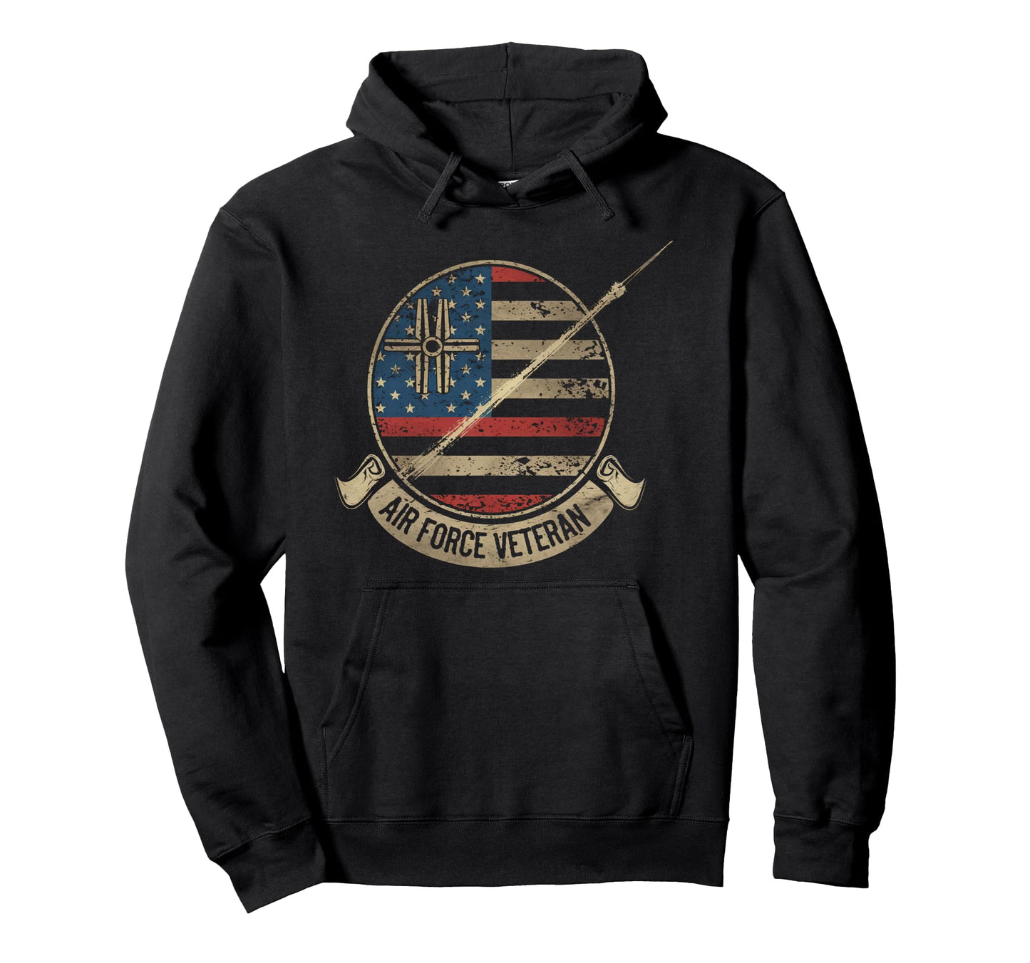 Air Force Veteran Us American Flag Hoodie - Streetwear Style for Adults - T-Shirt, Sweatshirt, Hoodie