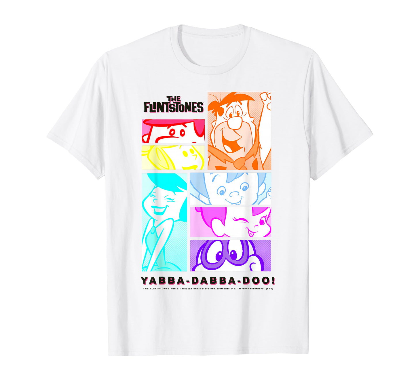 Flintstones Group Shot Pop Art T-Shirt - Fun Novelty Design Men Women - T-Shirt, Sweatshirt, Hoodie