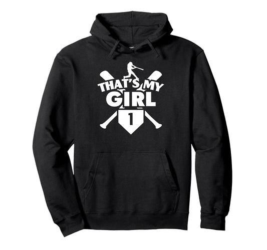 Baseball Mom Dad Thats My 1 Softball Hoodie - Novelty Apparel Men Women - T-Shirt, Sweatshirt, Hoodie